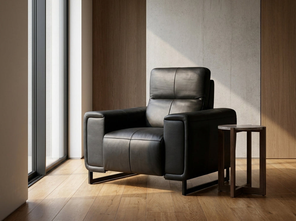 Richmond Electric Recliner Sofa Black Armchair - Xshowhome
