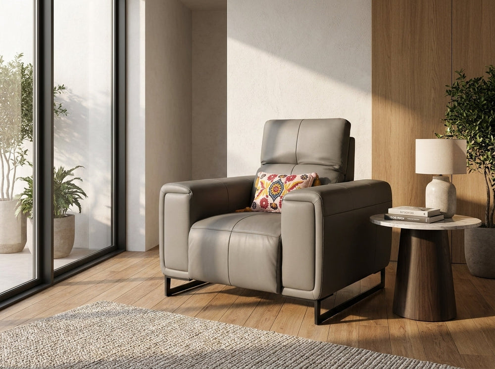 Richmond Electric Recliner Sofa Grey Armchair - Xshowhome