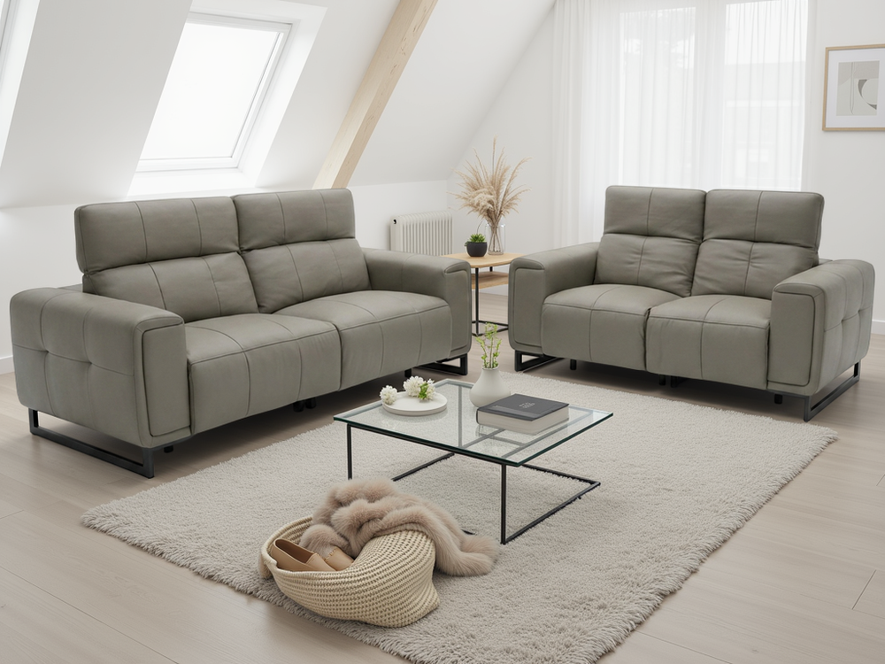 Richmond Electric Recliner Sofa Grey 3+2 Set - Xshowhome