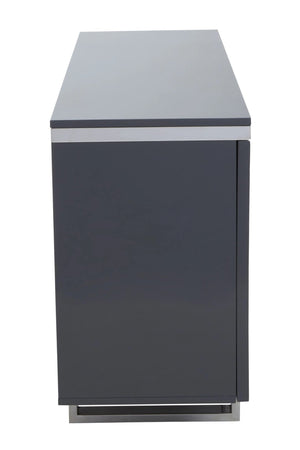 Genoa Four Door Grey Gloss Finish Sideboard - XShowhome Limited - Xshowhome