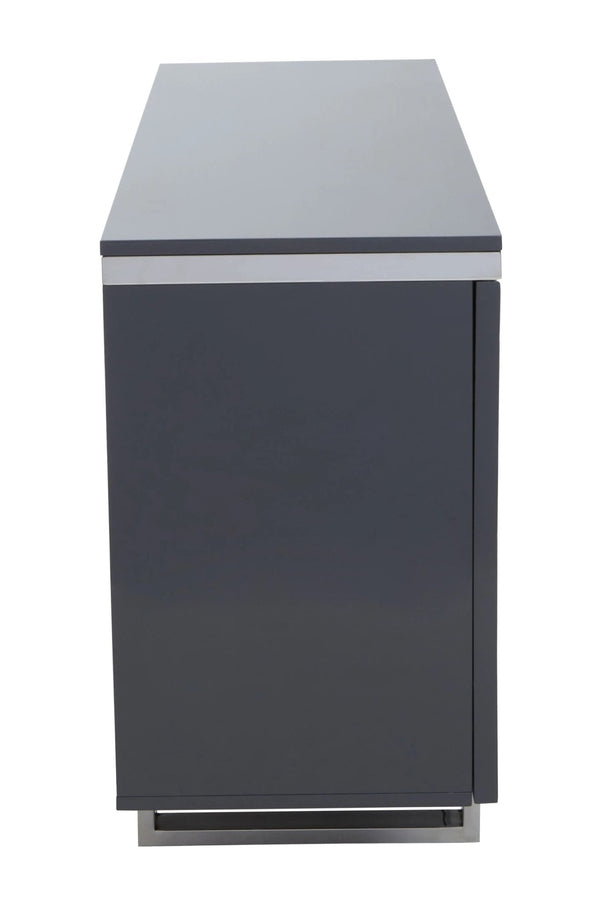 Genoa Four Door Grey Gloss Finish Sideboard - XShowhome Limited - Xshowhome