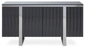 Genoa Four Door Grey Gloss Finish Sideboard - XShowhome Limited - Xshowhome