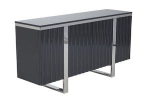 Genoa Four Door Grey Gloss Finish Sideboard - XShowhome Limited - Xshowhome