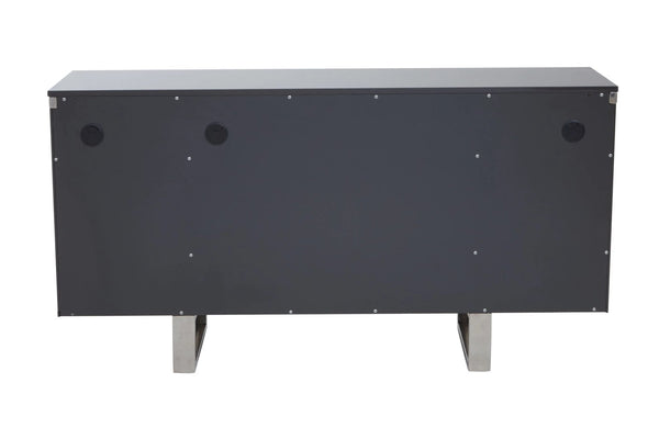 Genoa Four Door Grey Gloss Finish Sideboard - XShowhome Limited - Xshowhome