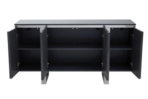 Genoa Four Door Grey Gloss Finish Sideboard - XShowhome Limited - Xshowhome