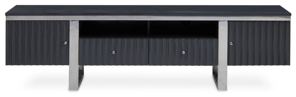 Genoa Grey Gloss Finish Media Unit - XShowhome Limited - Xshowhome