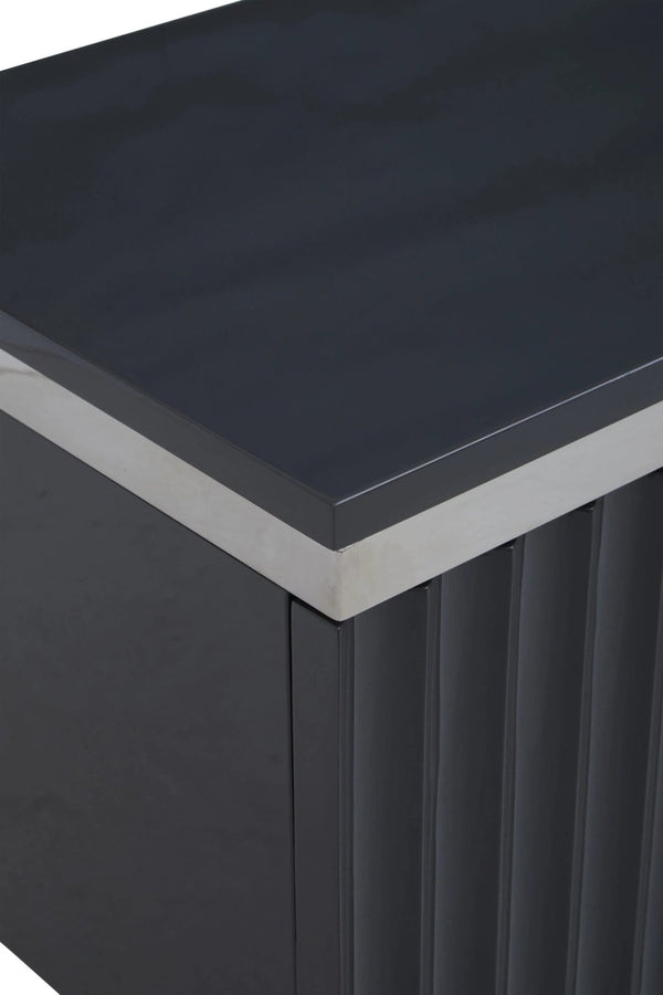 Genoa Grey Gloss Finish Media Unit - XShowhome Limited - Xshowhome