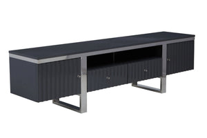 Genoa Grey Gloss Finish Media Unit - XShowhome Limited - Xshowhome