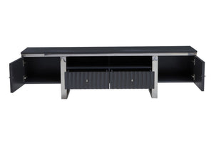 Genoa Grey Gloss Finish Media Unit - XShowhome Limited - Xshowhome