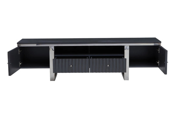 Genoa Grey Gloss Finish Media Unit - XShowhome Limited - Xshowhome