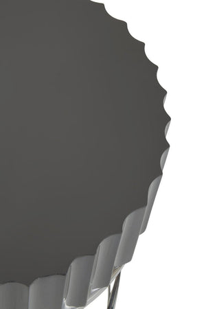 Genoa Grey Gloss Finish Round Side Table - Canwell Interiors Limited - Xshowhome