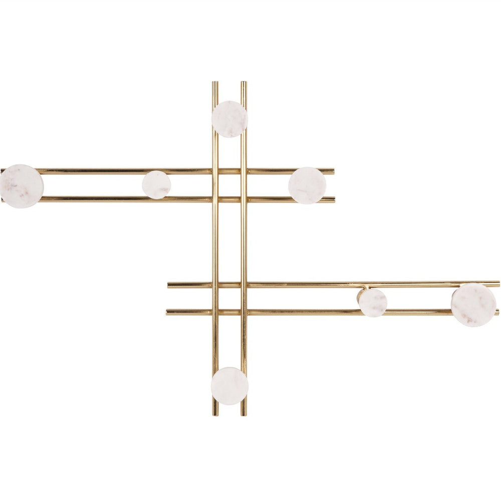 Genoa Iron and Marble Seven Hook Wall Hanger - XShowhome Limited - Libra