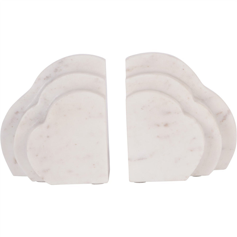 Genoa White Marble Cloud Bookends - XShowhome Limited - Libra