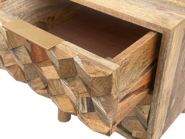 Geometric 2 Drawer Bedside - XShowhome Limited - Jaipur