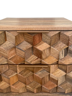 Geometric 2 Drawer Bedside - XShowhome Limited - Jaipur