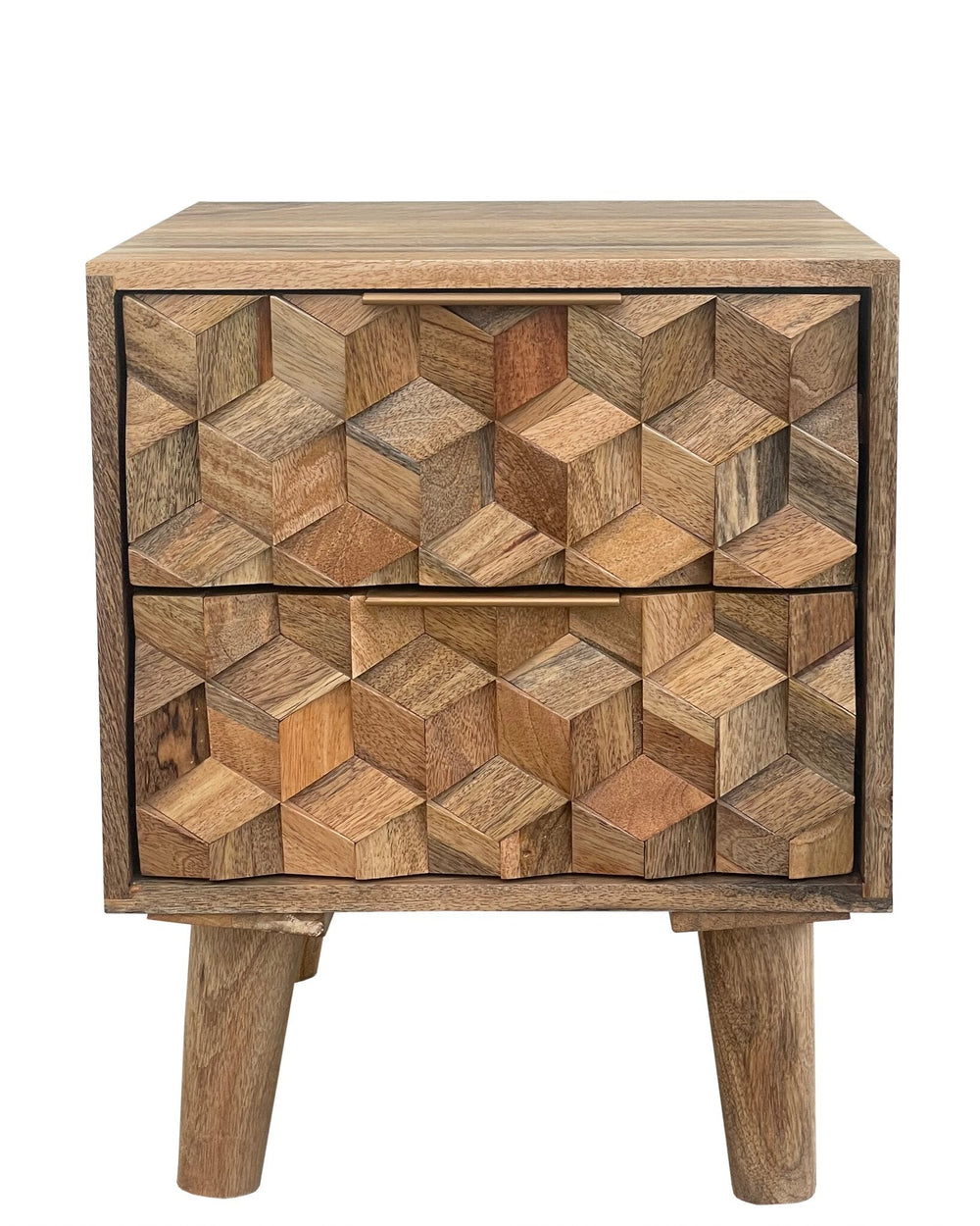 Geometric 2 Drawer Bedside - XShowhome Limited - Jaipur