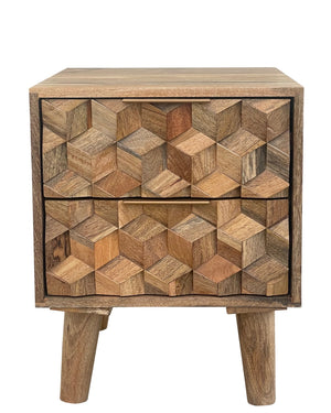 Geometric 2 Drawer Bedside - XShowhome Limited - Jaipur