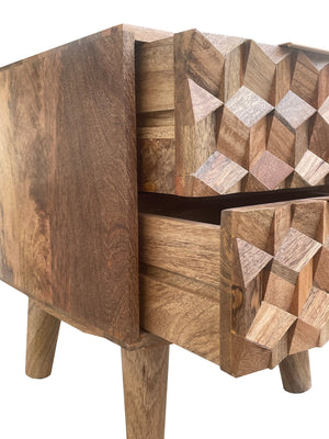 Geometric 2 Drawer Bedside - XShowhome Limited - Jaipur