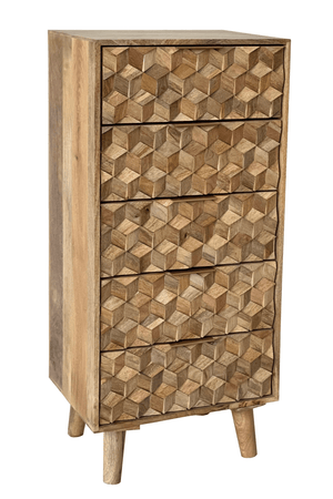Geometric 5 Drawer Tall Chest - XShowhome Limited - Jaipur