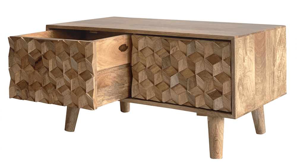 Geometric Coffee Table with Drawer - XShowhome Limited - Jaipur