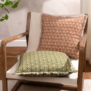 Georgi 50x50 Feather Filled Cushion Olive - Canwell Interiors Limited - Riva