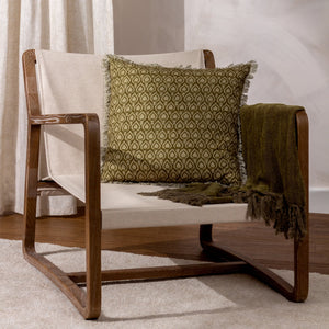 Georgi 50x50 Feather Filled Cushion Olive - Canwell Interiors Limited - Riva