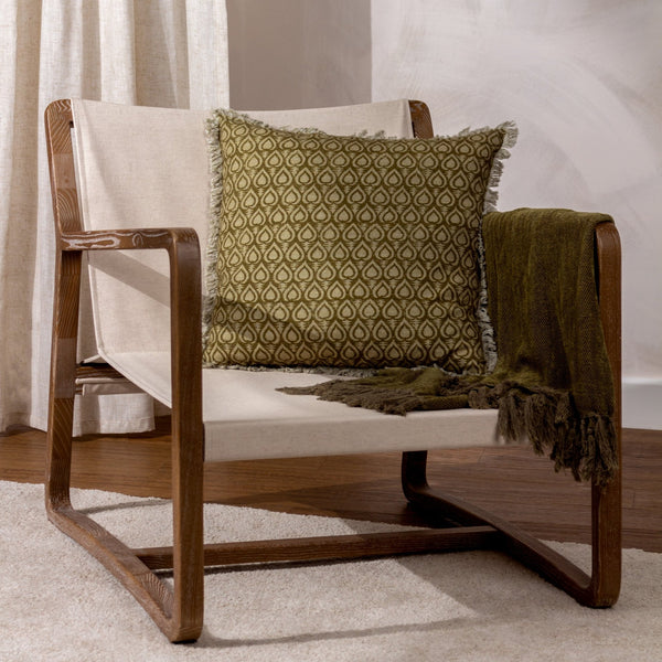 Georgi 50x50 Feather Filled Cushion Olive - Canwell Interiors Limited - Riva