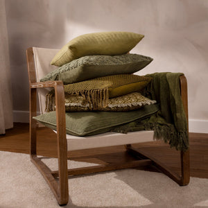 Georgi 50x50 Feather Filled Cushion Olive - Canwell Interiors Limited - Riva
