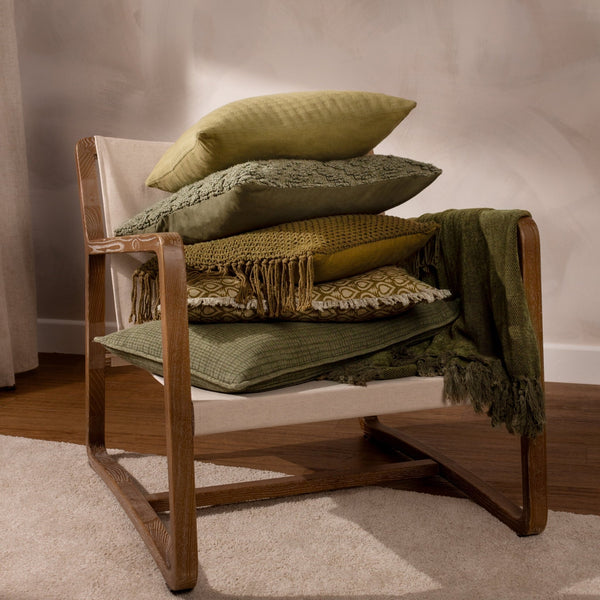 Georgi 50x50 Feather Filled Cushion Olive - Canwell Interiors Limited - Riva