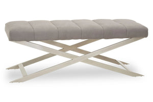 Gilden Grey Bench With Cross Base - XShowhome Limited - Xshowhome