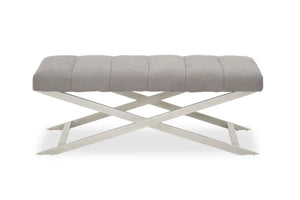 Gilden Grey Bench With Cross Base - XShowhome Limited - Xshowhome