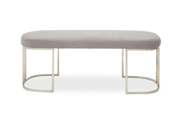 Gilden Grey Bench With Curved Base - Canwell Interiors Limited - Xshowhome
