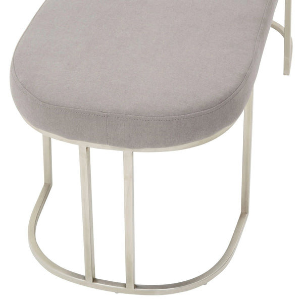 Gilden Grey Bench With Curved Base - XShowhome Limited - Xshowhome