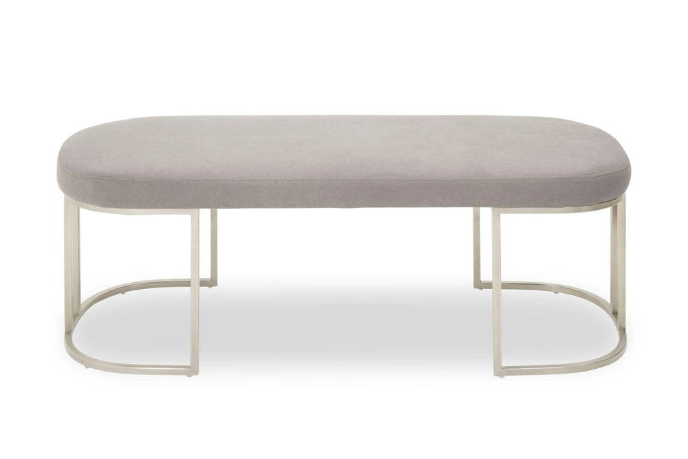 Gilden Grey Bench With Curved Base - XShowhome Limited - Xshowhome