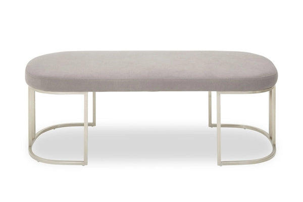 Gilden Grey Bench With Curved Base - XShowhome Limited - Xshowhome