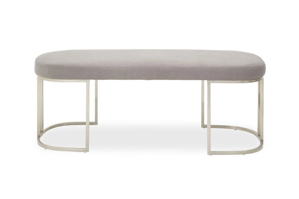 Gilden Grey Bench With Curved Base - XShowhome Limited - Xshowhome
