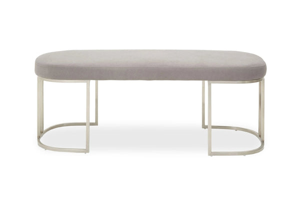 Gilden Grey Bench With Curved Base - XShowhome Limited - Xshowhome