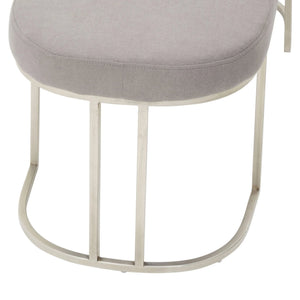 Gilden Grey Bench With Curved Base - XShowhome Limited - Xshowhome