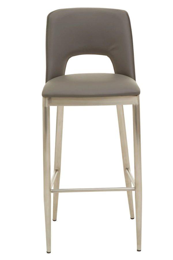 Gilden Grey Leather Effect Bar Chair - XShowhome Limited - Xshowhome