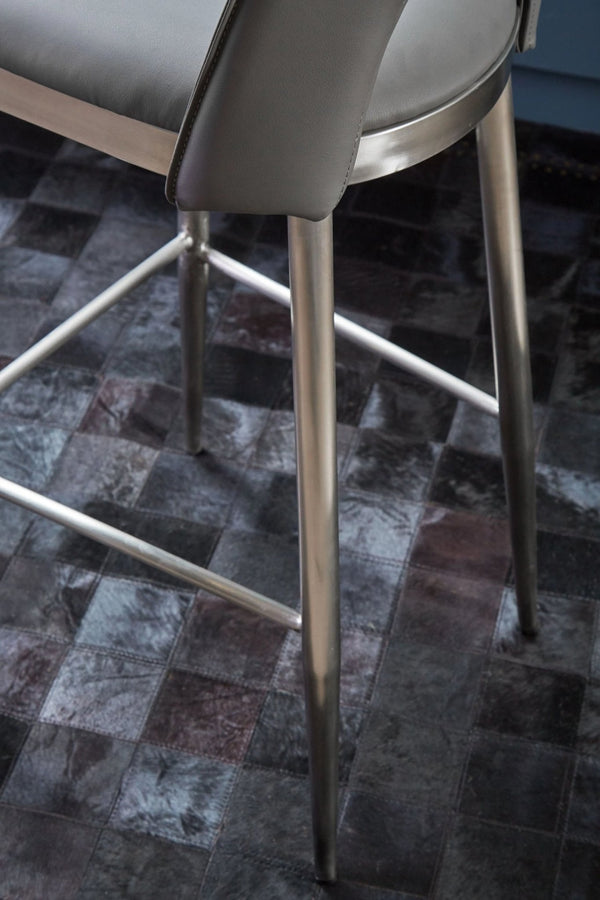 Gilden Grey Leather Effect Bar Chair - XShowhome Limited - Xshowhome