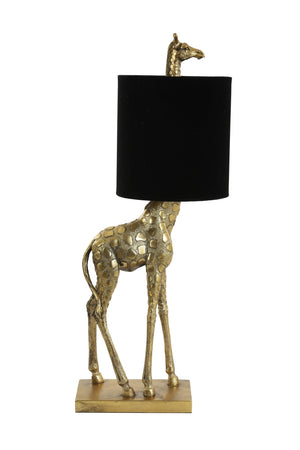 GIRAFFE Table Lamp — Antique Bronze & Velvet Black - Canwell Interiors Limited - Light & Living