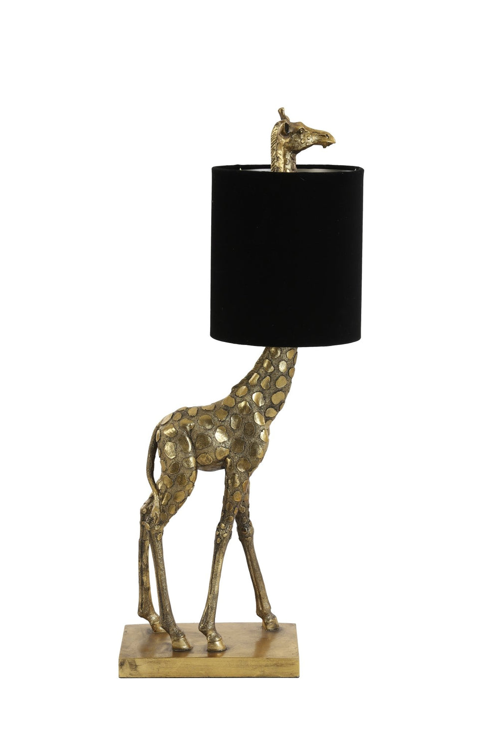 GIRAFFE Table Lamp — Antique Bronze & Velvet Black - Canwell Interiors Limited - Light & Living
