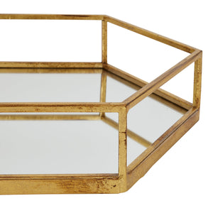Gold Hexagon Set of Two Trays - Canwell Interiors Limited - Hills