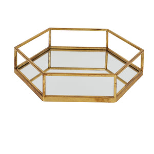 Gold Hexagon Set of Two Trays - Canwell Interiors Limited - Hills
