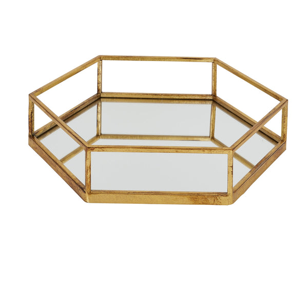 Gold Hexagon Set of Two Trays - Canwell Interiors Limited - Hills
