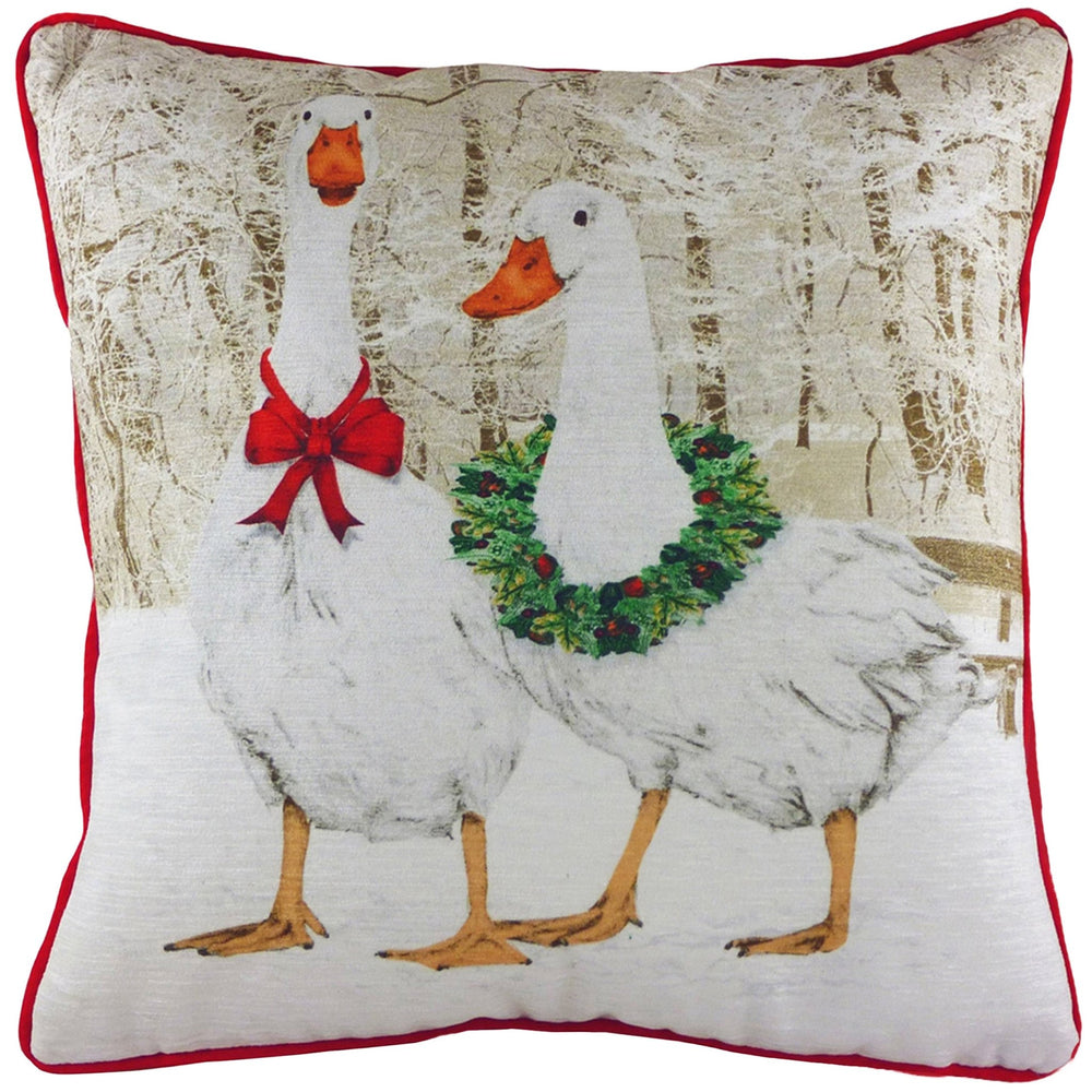 Goosie Velvet Chenille 43x43 Feather Filled Cushion Multi - Canwell Interiors Limited - Riva