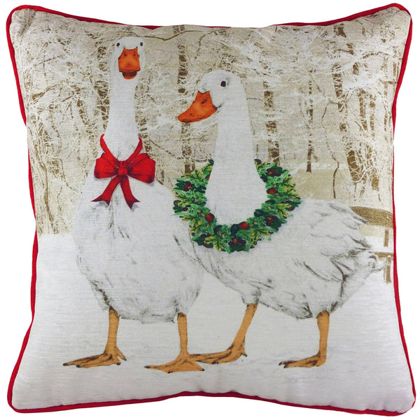 Goosie Velvet Chenille 43x43 Feather Filled Cushion Multi - Canwell Interiors Limited - Riva