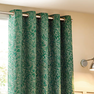 Grantley 117x137 Eyelet Curtains Emerald - Canwell Interiors Limited - Riva