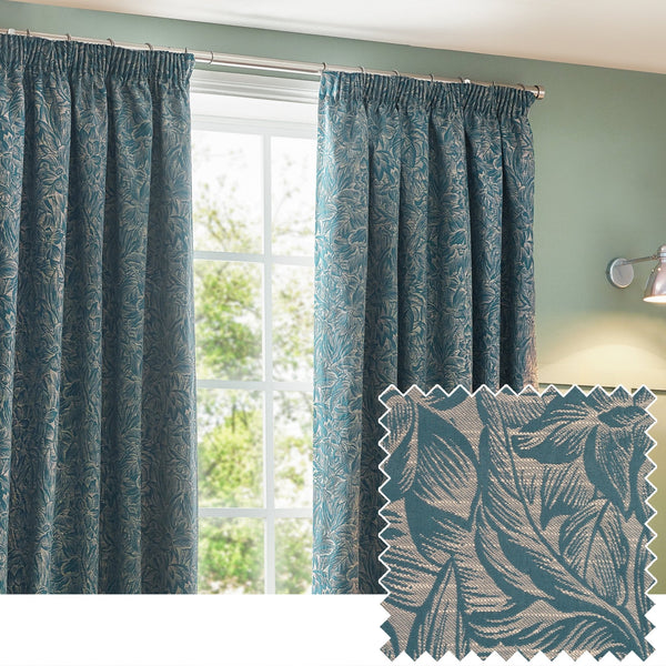 Grantley 117x137 Pencil Pleat Curtains Wedgewood - Canwell Interiors Limited - Riva