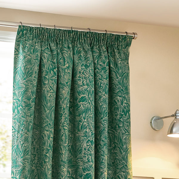 Grantley 167x228 Pencil Pleat Curtains Emerald - Canwell Interiors Limited - Riva